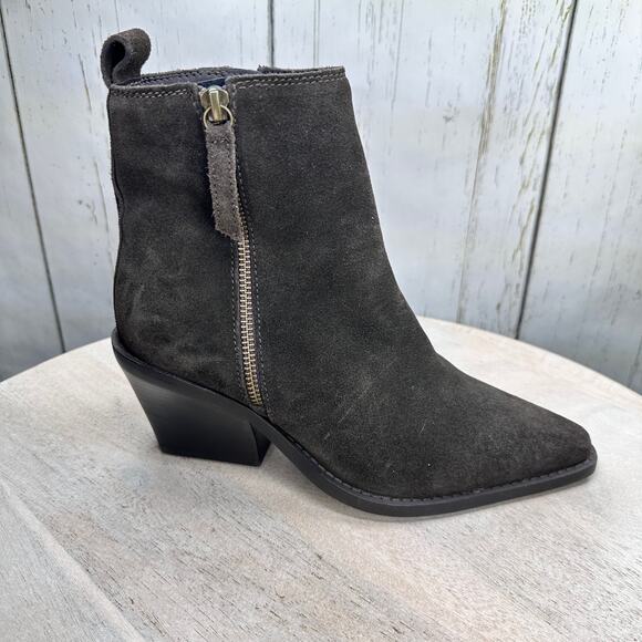 House of Harlow Womens Ankle Boots Size 6.5 Brown Leather Vintage Style Boot New - Picture 8 of 13